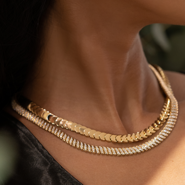 Anita Ko YG Diamond Zoe Necklace 6.33ct 18k