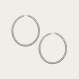 Carolina Bucci Large Thick Round Hoops Florentine Finish