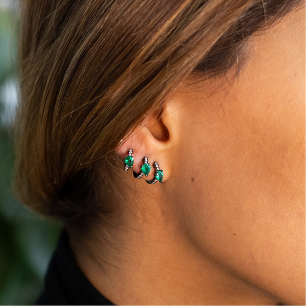 Repossi Emerald Harvest Hoop Earring