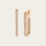 Shay Diamond Pave Elongated Deco Link Earrings