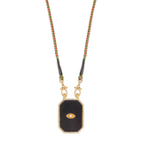 Marie Lichtenberg YG Ebony Eye Scapular with Diamonds 0.44ct 18k