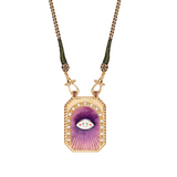 Marie Lichtenberg YG Eye Protect Purple Scapular with Diamonds 0.33ct 18k