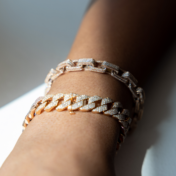 Shay RG Pave Diamond Deco Link Bracelet 8.39cts 18k