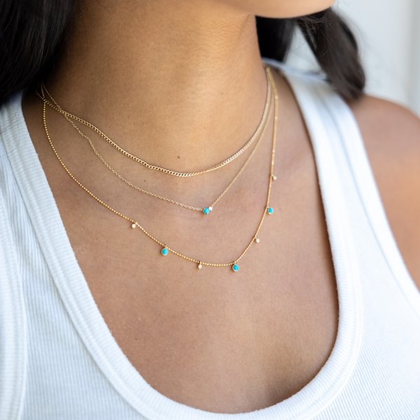 Zoe Chicco YG Small Curb Chain Necklace (Demi- Fine 14k)