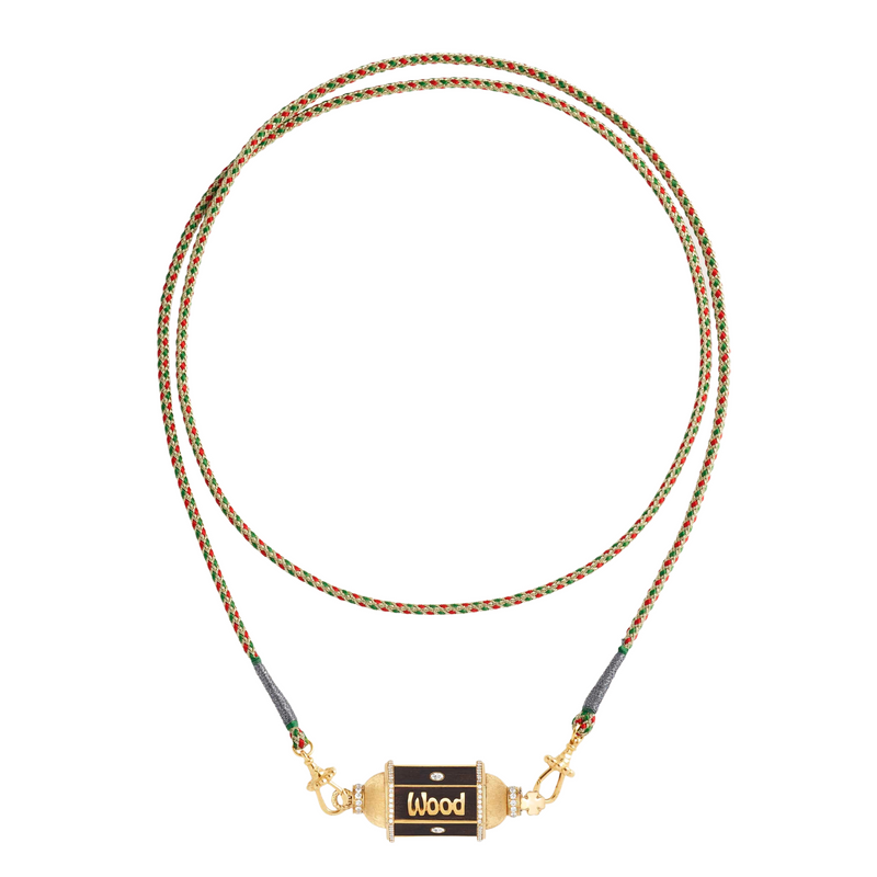 Marie Lichtenberg YG Knock On Wood Locket with Diamonds 0.72ct 18k
