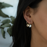 By Pariah Gem Hoops with Blue Topaz