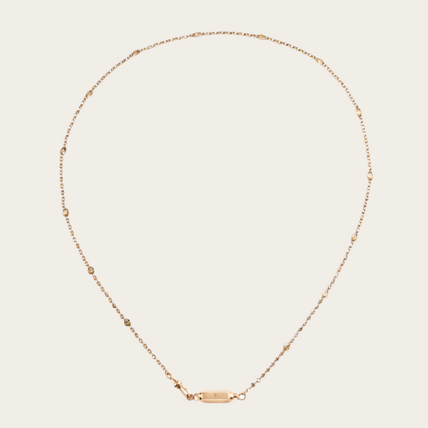Marie Lichtenberg  River Brown Diamonds Chain with Coco Micro Locket