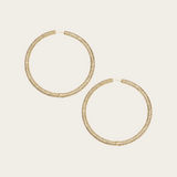 Carolina Bucci Large Thick Round Hoops Florentine Finish