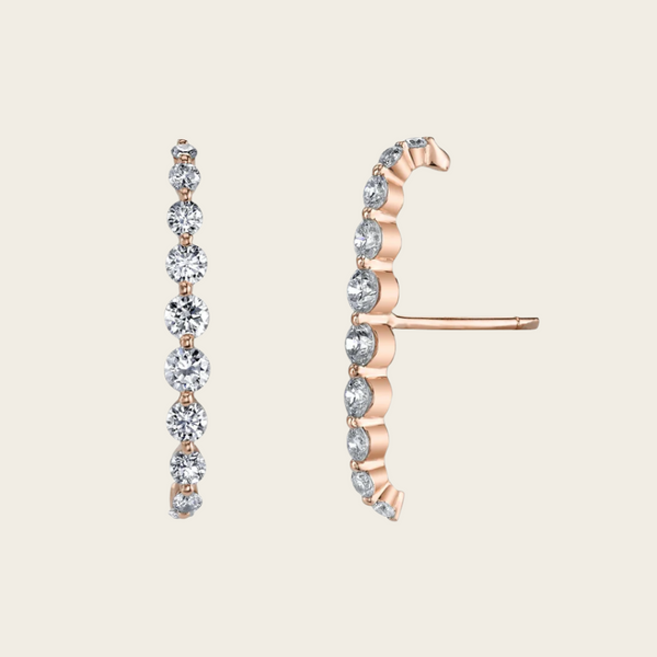 Anita Ko Small Floating Diamond Lobe Earring Single