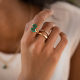 Eva Fehren Emerald Shield Wrap Ring