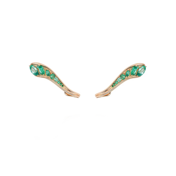 Fernando Jorge RG Stream Emerald Ear Cuffs 1.78ct 18k