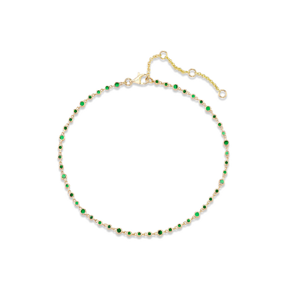 Shay Emerald Infinity Anklet