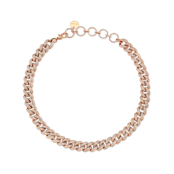 Shay Pave Diamond Essential Link Choker 10MM 15.8ct 18k