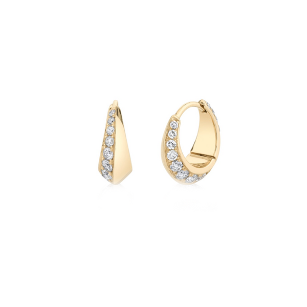 Lizzie Mandler Small Diamond Crescent Hoop