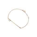 Repossi Serti Sur Vide Bar Bracelet with 0.25 pear diamond 18k