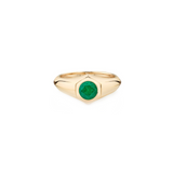 Lizzie Mandler One of a Kind Emerald Pinky Ring