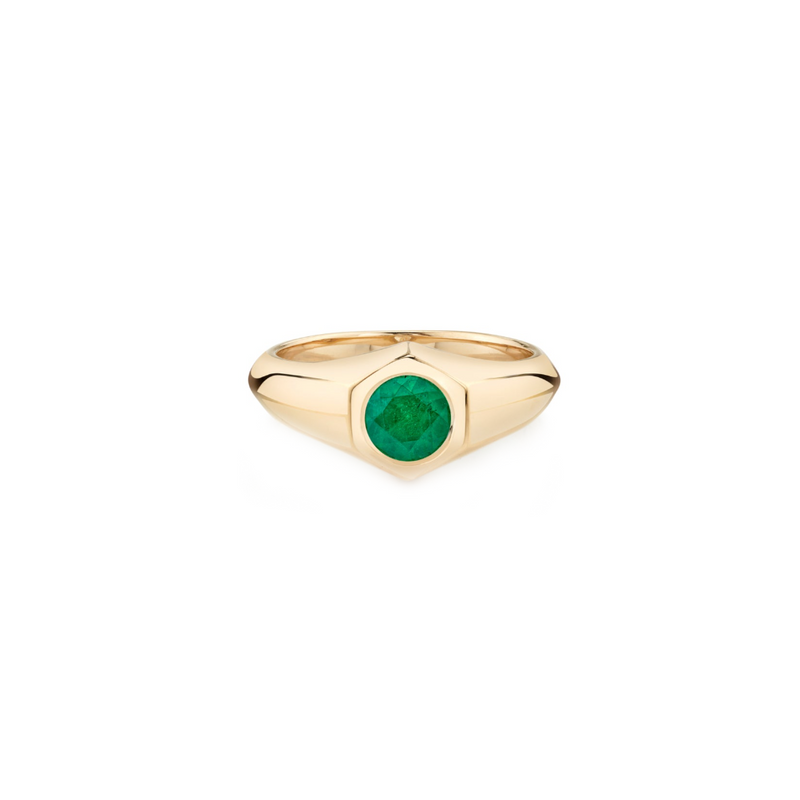 Lizzie Mandler One of a Kind Emerald Pinky Ring