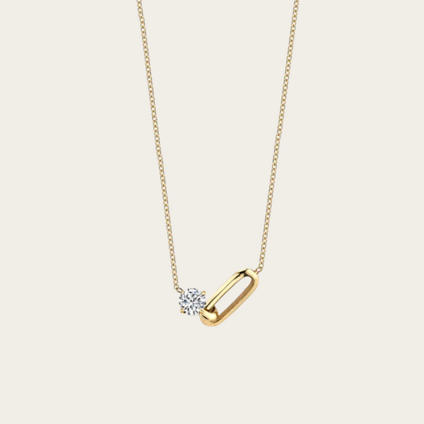 Lizzie Mandler OG Link and White Diamond Necklace