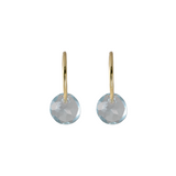 By Pariah Gem Hoops with Blue Topaz