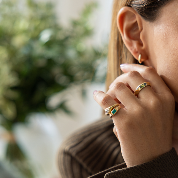 Lizzie Mandler One of a Kind Emerald Pinky Ring