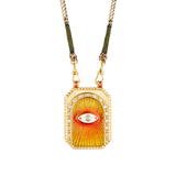 Marie Lichtenberg YG Eye Protect Orange Scapular with Diamonds 0.33ct 18k