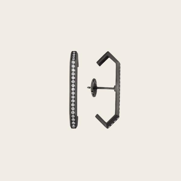 Ascher Diamond Pave Crescent Earrings