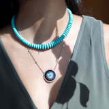Jacquie Aiche RG Small Heart Burst Necklace with Onyx, Turquoise & Diamonds (Demi-Fine 14k)
