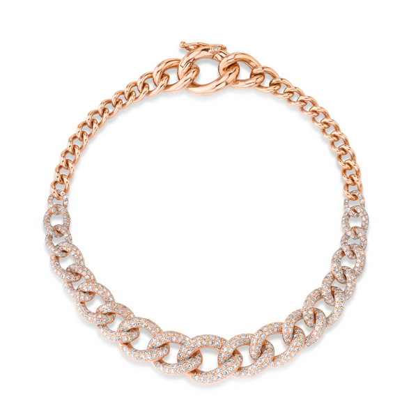 Shay Gradual Diamond Pave Link Bracelet 2.85ct 18k