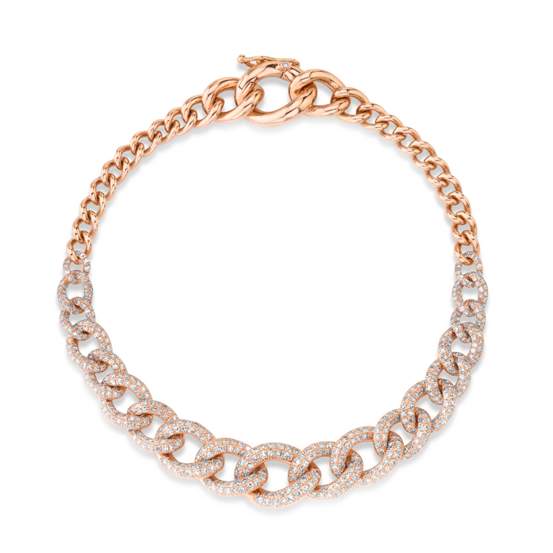 Shay Gradual Diamond Pave Link Bracelet 2.85ct 18k