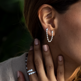 Anita Ko Double Pear Loop Earring SINGLE / 0.41ct pear, 0.40ct diamonds 18k
