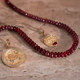 Azlee YG Small Lion Ruby Coin 0.30ct 18k