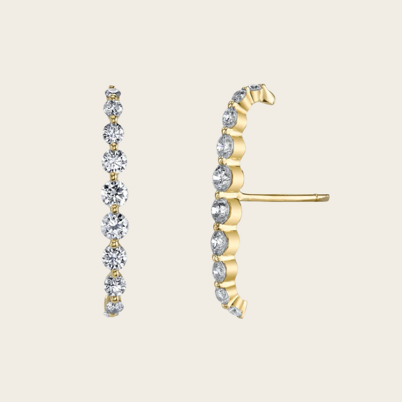 Anita Ko Small Floating Diamond Lobe Earring Single