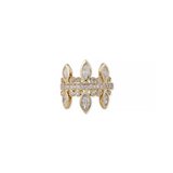 Jacquie Aiche YG 3 Graduated Marquise Mirror Ring (Demi-fine 14k)