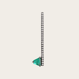 Eva Fehren Emerald Off-Set Shield Stud