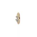Jacquie Aiche Seamless Small 2 Diamond Graduated Hoop Single