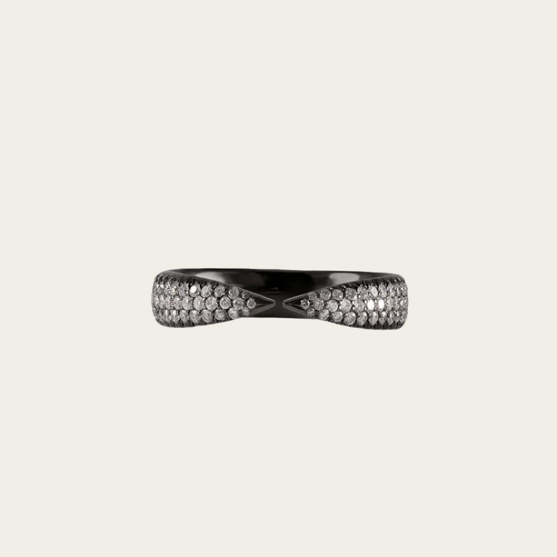 Eva Fehren White Diamonds Kissing Claw Ring