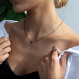 Eva Fehren Black  Ezzat Pendant with White Diamonds