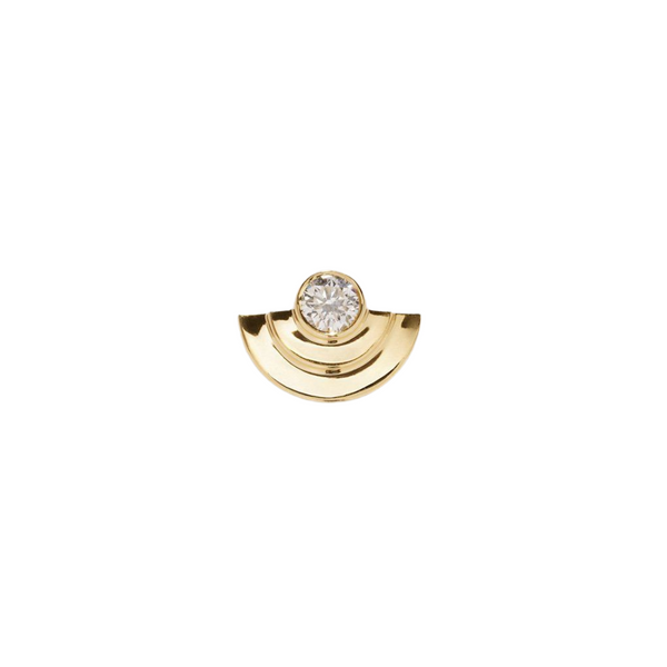 Azlee Petite Half Circle Diamond Staircase Stud