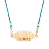 Marie Lichtenberg YG Love You Multi Locket with Garnet 0.33cts, Moonstone 0.33cts, Tsavorites 0.03cts and Sapphires 0.24cts (Demi-fine 14k/Sterling Silver)