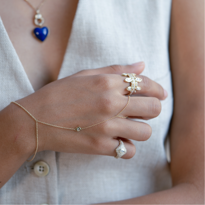 Jacquie Aiche 1 Diamond Finger Bracelet