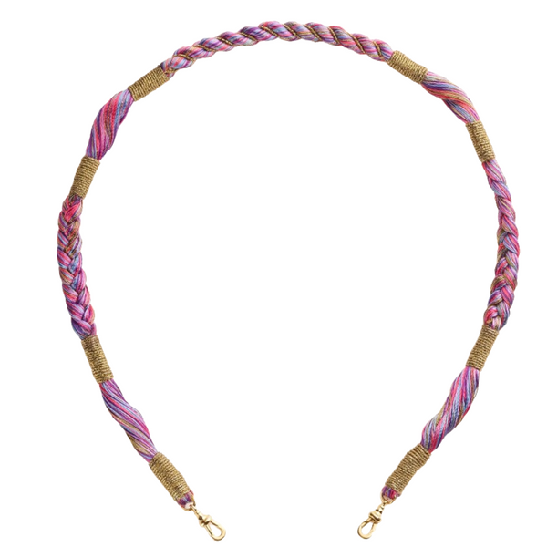 Marie Lichtenberg YG Purple Single Loop Rathi Cord 37cm (Demi-fine 14k)