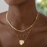Jennifer Meyer YG Emerald Mini Bezel Dangle By-The-Inch Necklace 18k