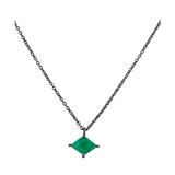 Eva Fehren BLK WG EMERALD Rhombus Pendant 0.68cts 18k
