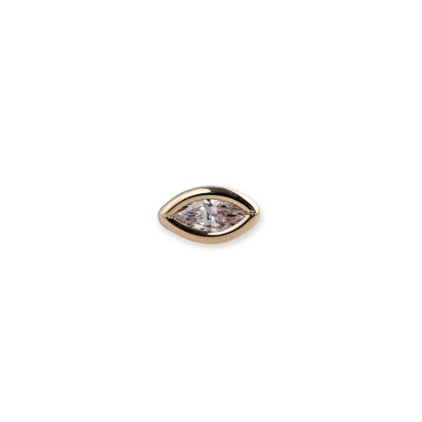 Jacquie Aiche YG Marquise Diamond Stud (Demi-fine 14k)
