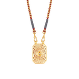 Marie Lichtenberg YG Gold Eye Protect Scapular Necklace with Diamonds 0.04ct 18k