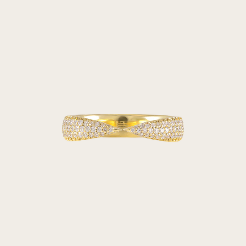Eva Fehren White Diamonds Kissing Claw Ring