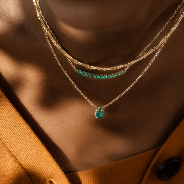 Anita Ko YG Bamboo Necklace 18k