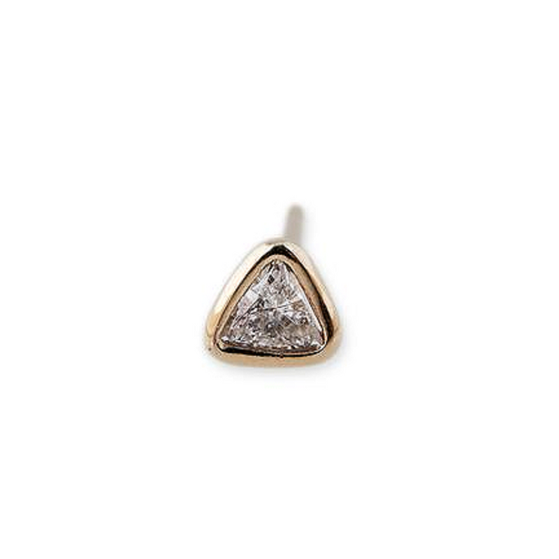 Jacquie Aiche YG Trillion Diamond Stud (Demi-fine 14k)