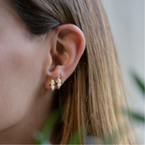 Jacquie Aiche Ruby Eyes Diamond Head Snake Mini Hoop