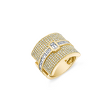 Shay Mixed Diamond Buckle Ring